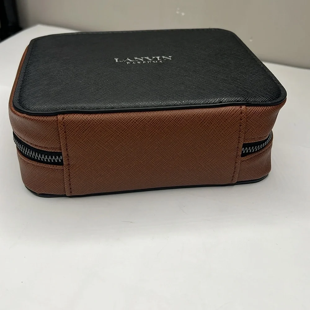 Lanvin Parfums Zip Around Make Up Pouch Square Clutch Bag - New